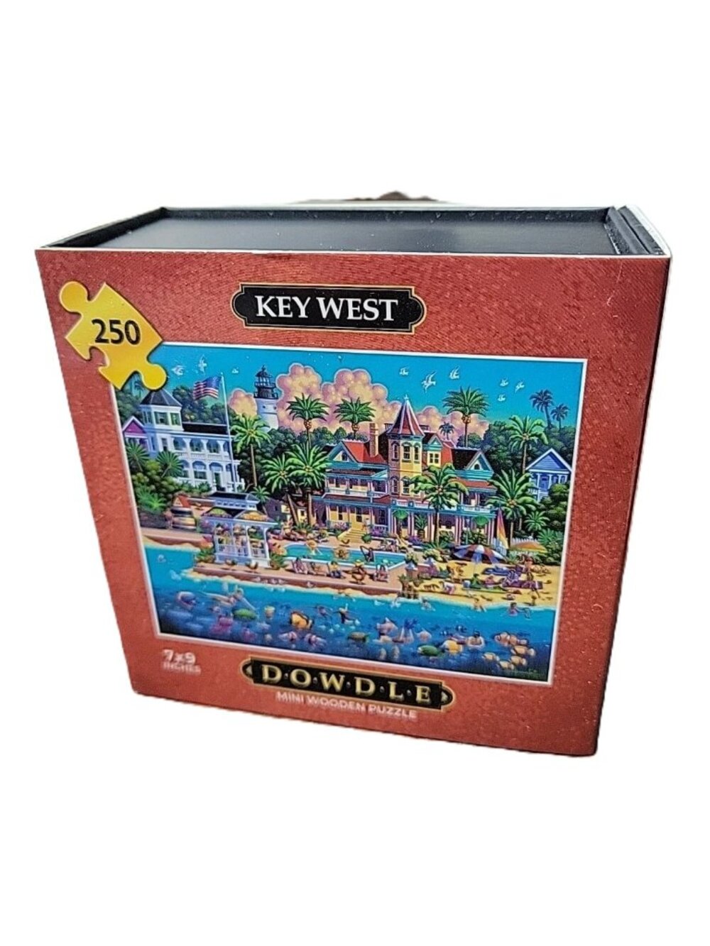 DOWDLE "Key West" 250 Piece Mini Wooden Jigsaw Puzzle 7x9 Inches Beach Theme NEW